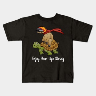 Enjoy Your Life Slowly with A Sloth Kids T-Shirt